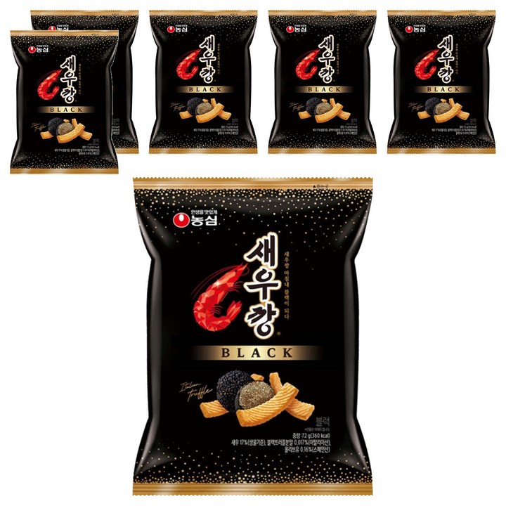 새우깡 블랙, 72g, 6개
