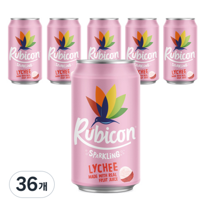 rubicon 리치 스파클링 탄산음료, 330ml, 36개