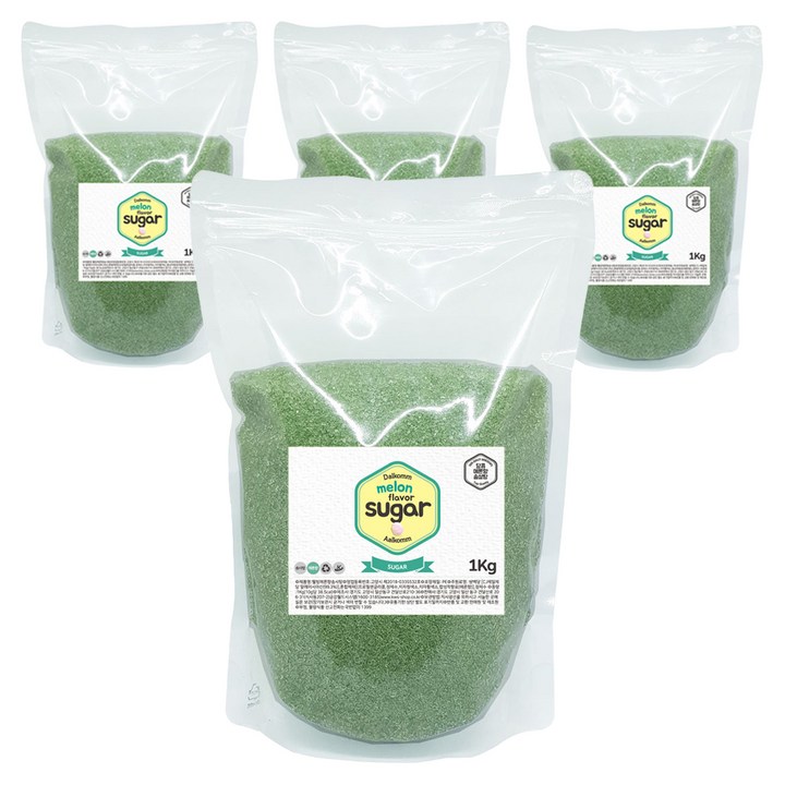 웰빙 솜사탕 설탕 메론향, 1kg, 4개