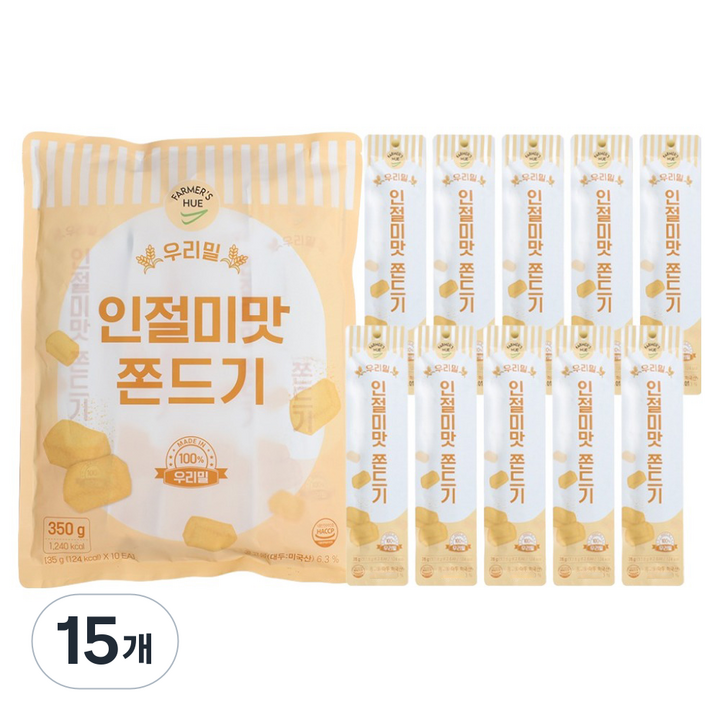 파머스휴 우리밀 100% 인절미맛 쫀드기 10p, 15개, 350g