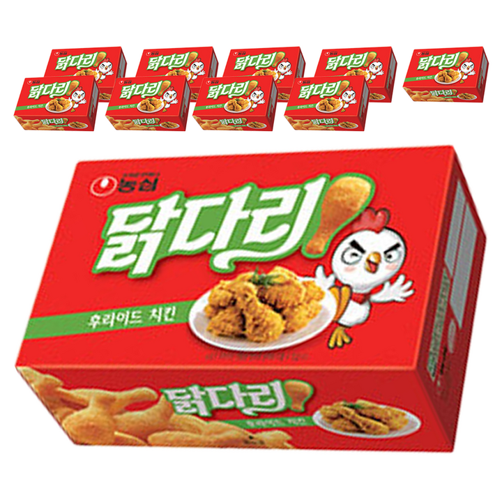 농심닭다리 후라이드 치킨 맛, 66g, 10개