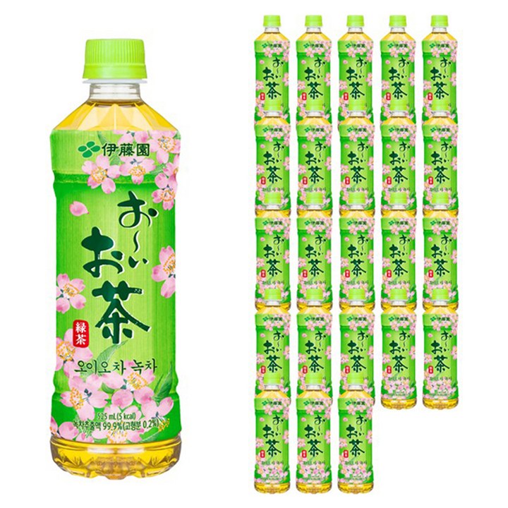 오이오차 녹차, 525ml, 24개