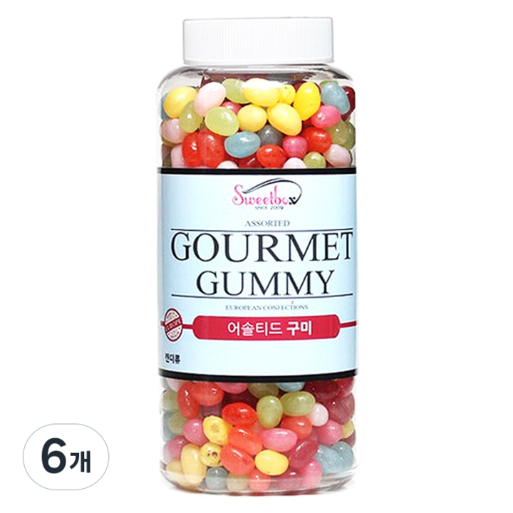 스위트박스 고메 혼합 젤리빈, 800g, 6개