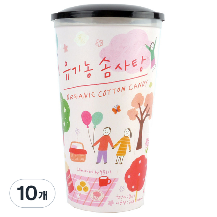 피씨오 유기농 솜사탕, 30g, 10개