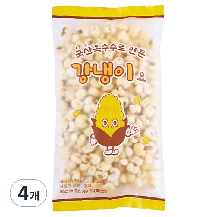 미월 옥수수로 만든 강냉이요, 80g, 4개