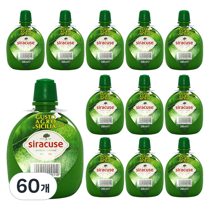 시라큐스 레몬주스 라임향, 200ml, 60개