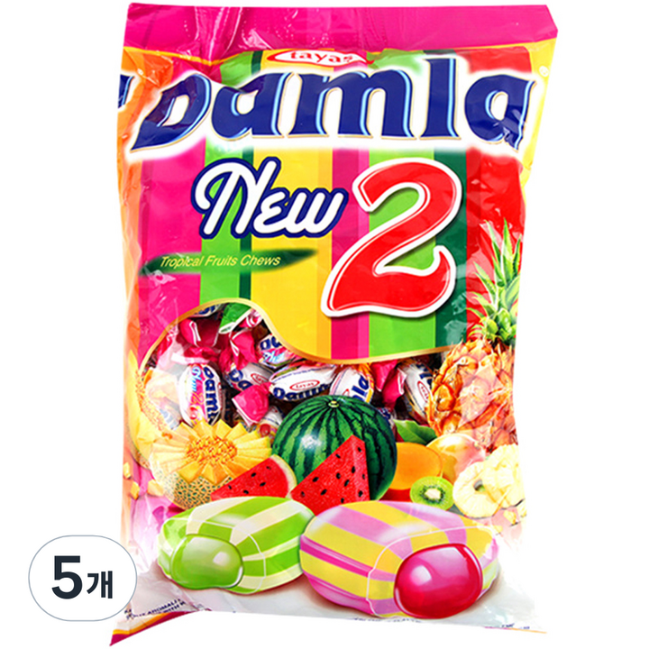 타야스 담라 트로피컬 츄이캔디, 1kg, 5개
