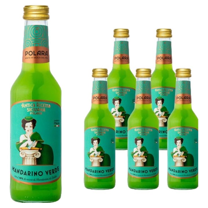 폴라라 시칠리아나 만다리노 베르데 탄산음료 그린만다린, 6개, 275ml