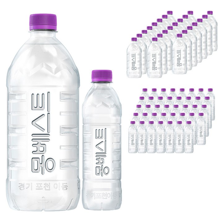 몽베스트 위드어스 무라벨 생수 500mL 40p + 1L 24p, 24개