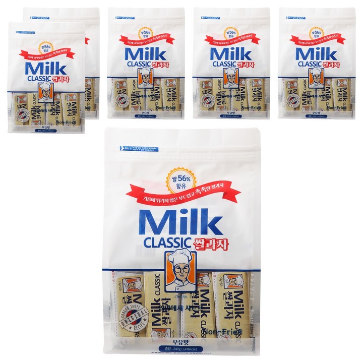 밀크클래식쌀과자 우유맛, 240g, 6개