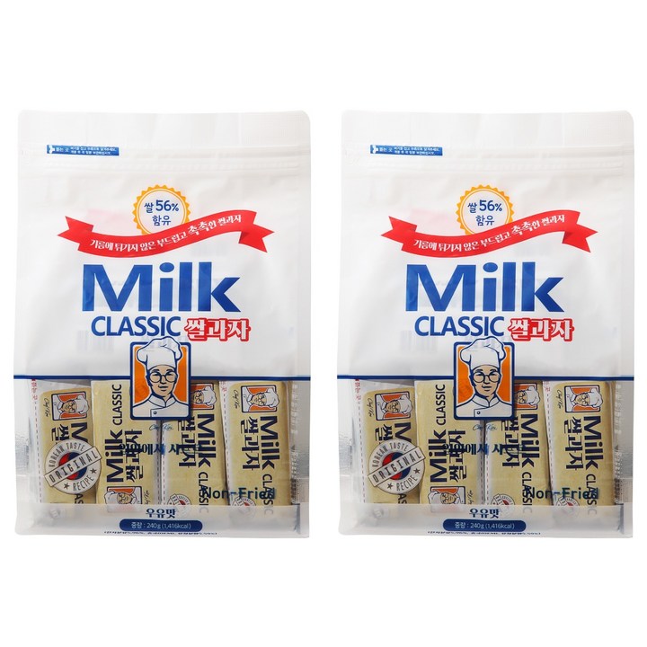 밀크클래식 쌀과자 우유맛, 240g, 2개