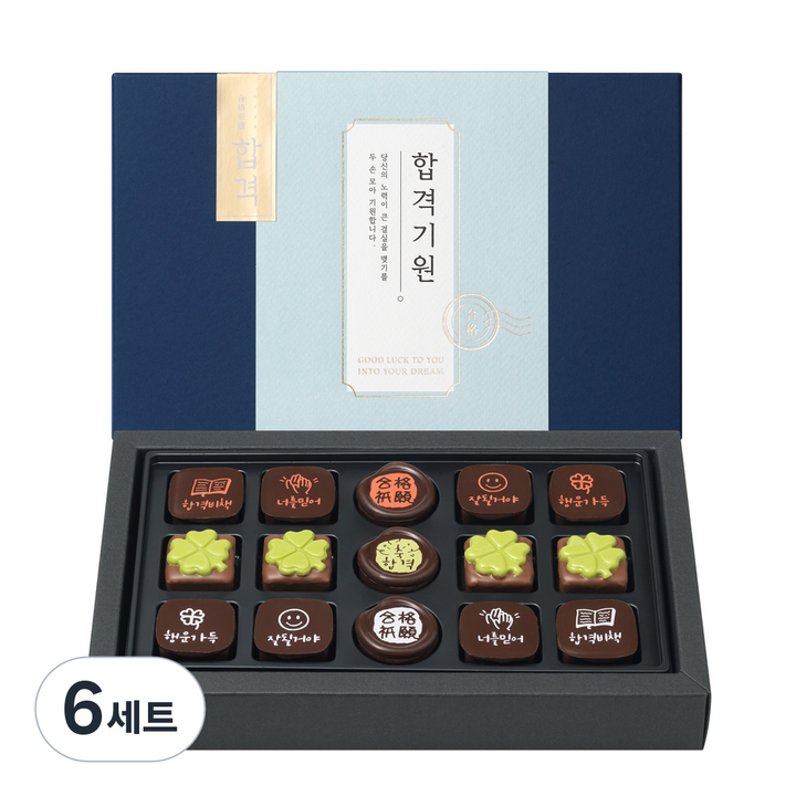 꼬모쎔쁘레 합격기원초콜릿 15입, 144g, 6세트