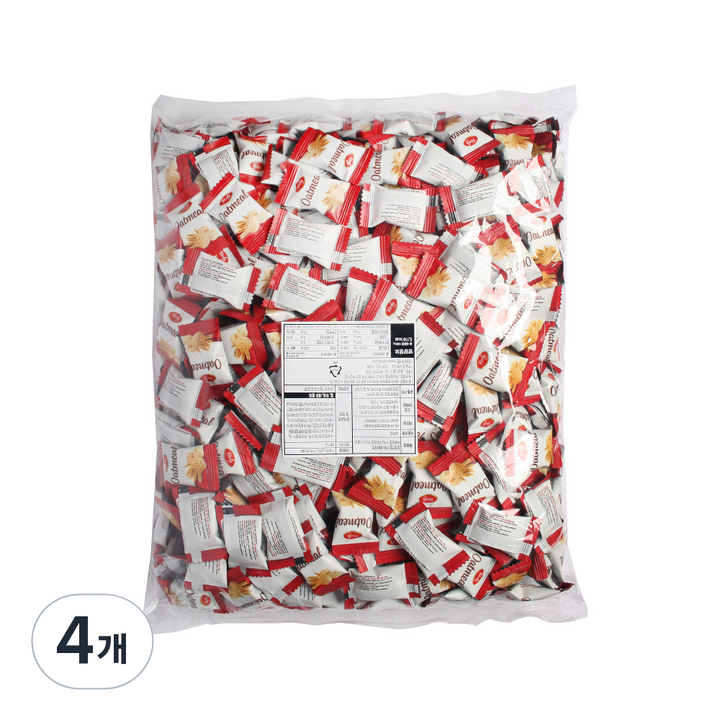 리키 오트밀 미니바이트 스낵, 1kg, 4개