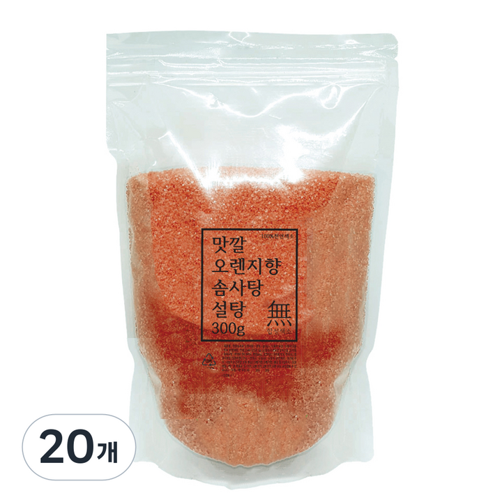 맛깔 솜사탕 설탕 오렌지향, 300g, 20개