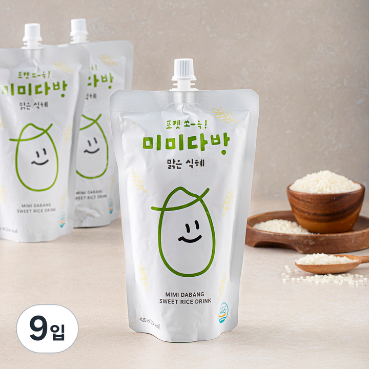 미미다방 맑은 식혜, 420ml, 9입