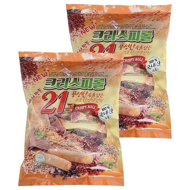곡물로 만든 뉴 크리스피롤 21곡, 500g, 2개