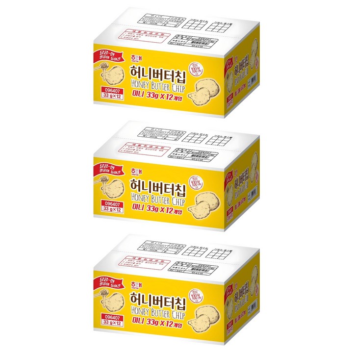 허니버터칩 미니, 33g, 36개