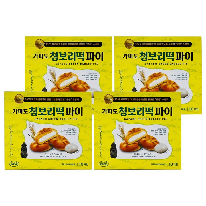 아일랜드슈가 가파도 청보리떡 파이 10p, 215g, 4개