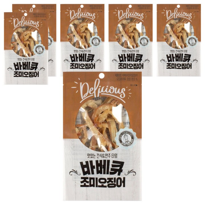 리프레쉬 바베큐 조미 오징어, 20g, 6개
