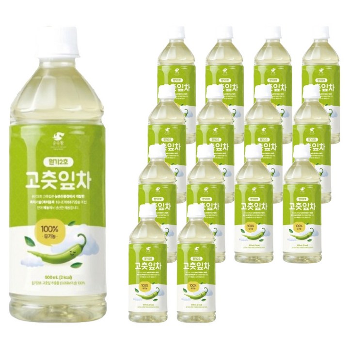 순수람 원기2호 고춧잎차, 500ml, 15개