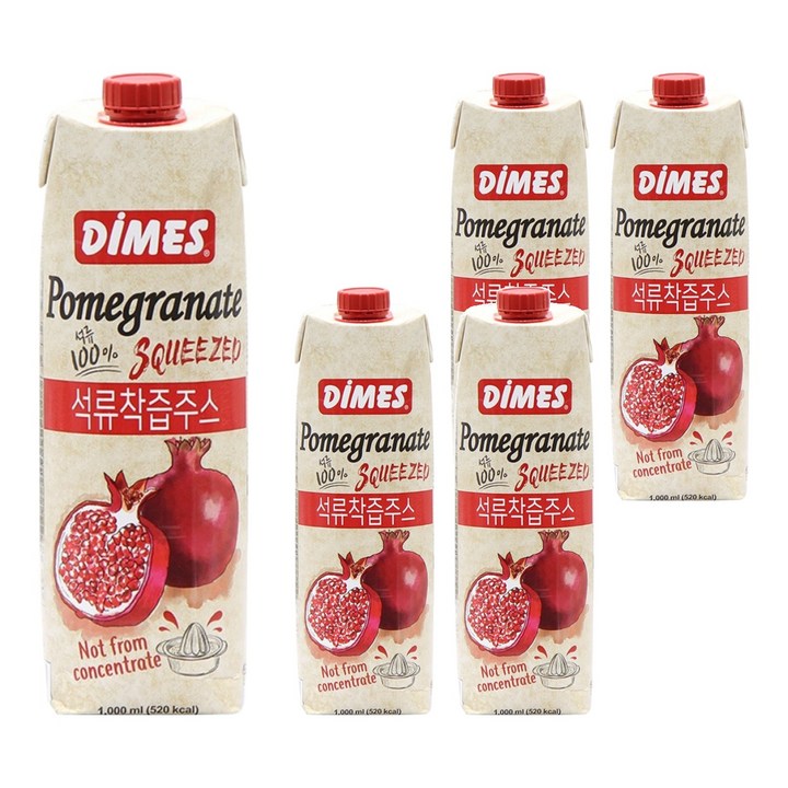 디메스 석류 착즙 주스, 1L, 5개