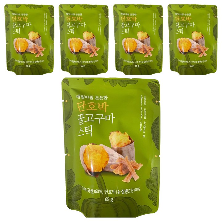 한울 단호박 꿀 고구마 스틱, 65g, 5개