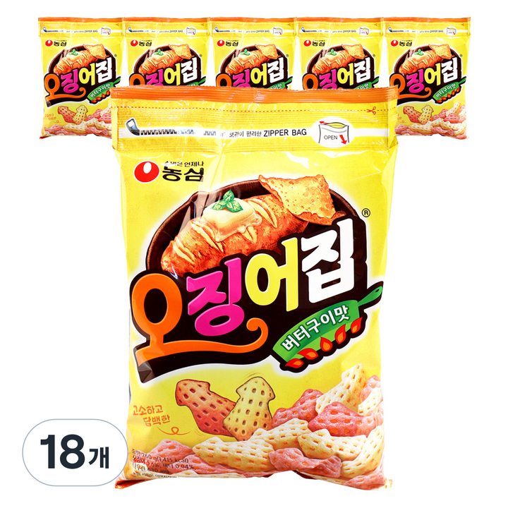 오징어집 지퍼 대, 260g, 18개