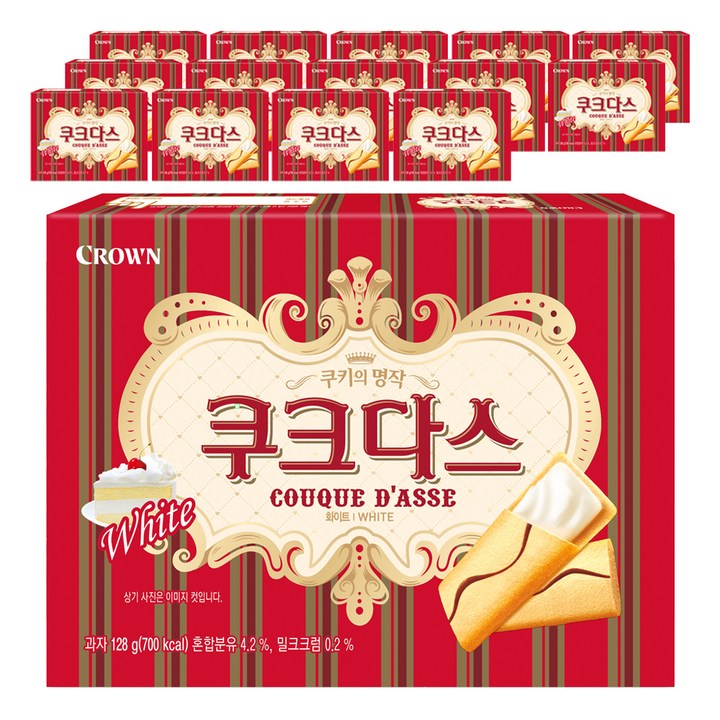 쿠크다스 화이트, 128g, 15개