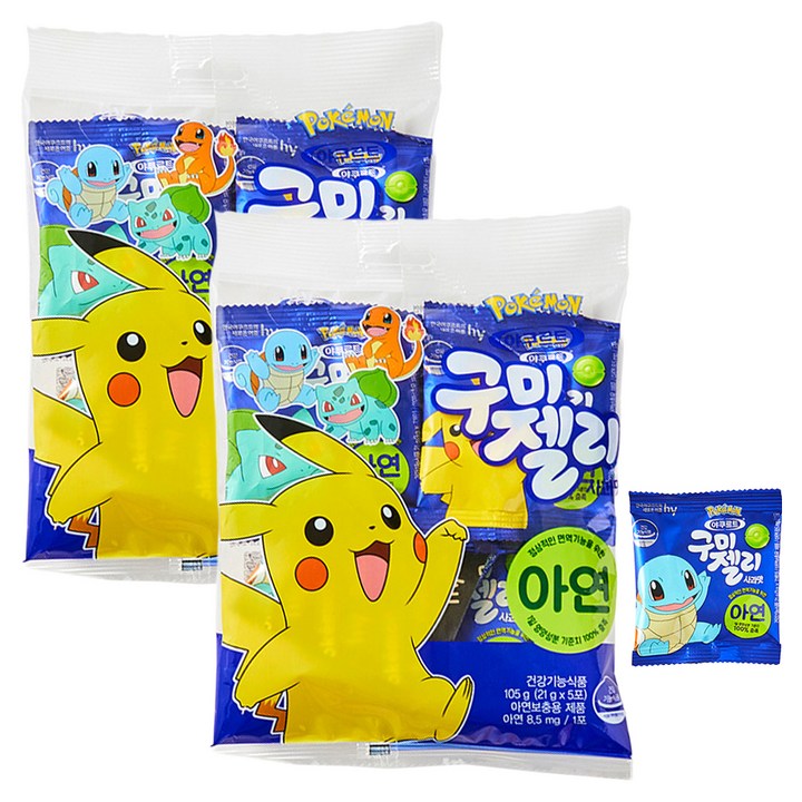 에치와이 브이푸드 구미젤리 사과맛 5p, 105g, 2개