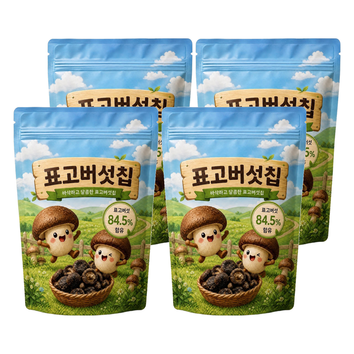 담은재 바삭하고 달콤한 표고버섯칩, 100g, 4개