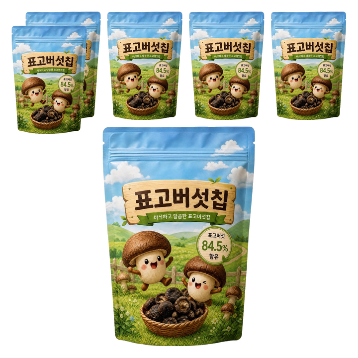 담은재 바삭하고 달콤한 표고버섯칩, 100g, 6개