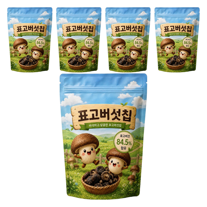 담은재 바삭하고 달콤한 표고버섯칩, 100g, 5개