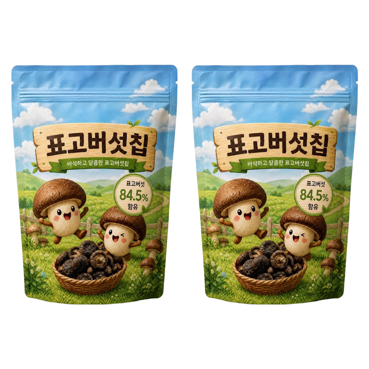 담은재 바삭하고 달콤한 표고버섯칩, 200g, 2개