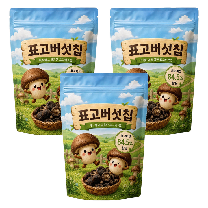 담은재 바삭하고 달콤한 표고버섯칩, 100g, 3개