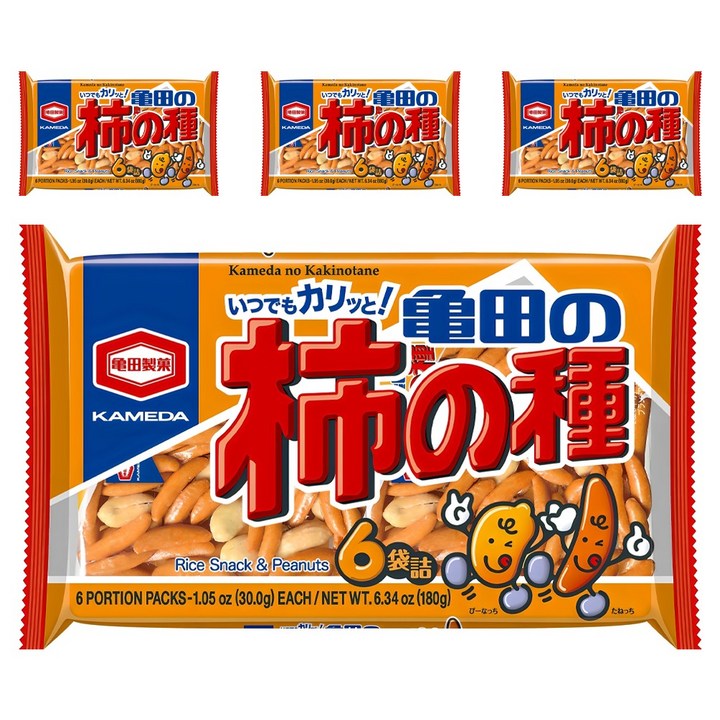 카메다 카키노타네 스낵 6p, 180g, 4개