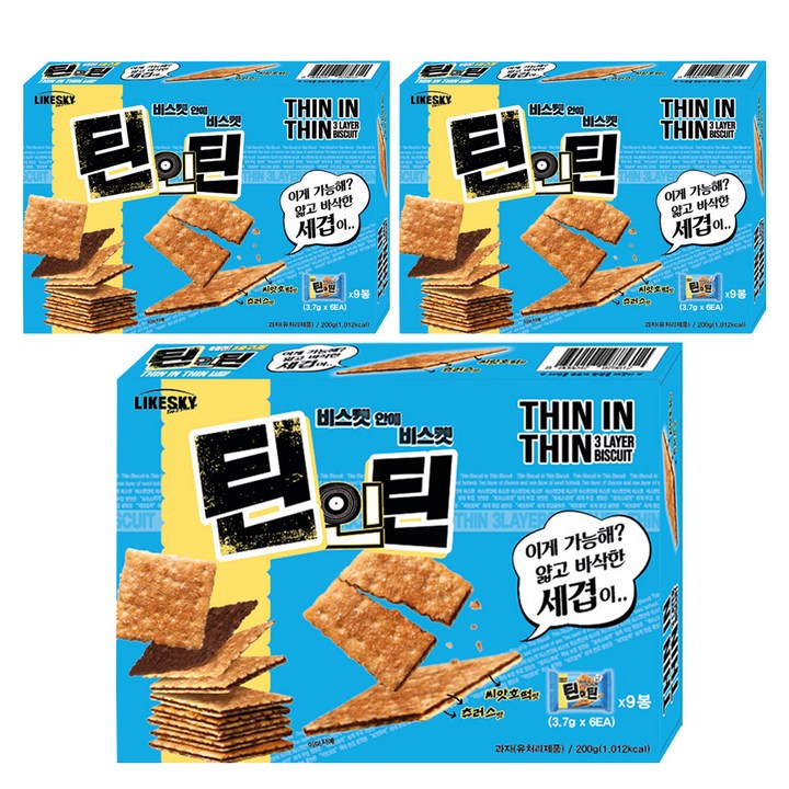 하늘처럼 틴인틴 비스켓, 200g, 3개
