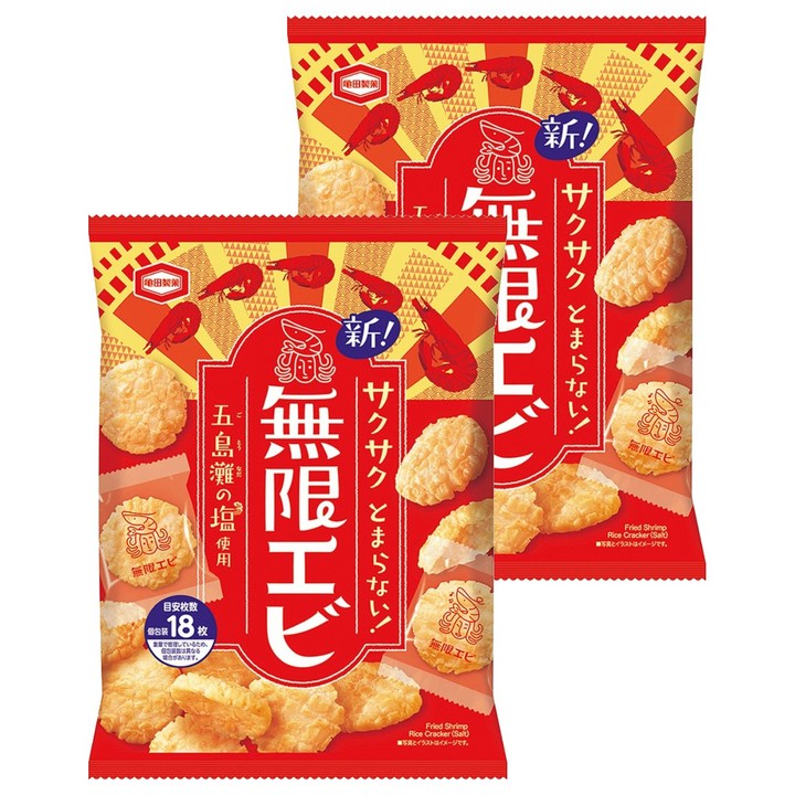 카메다 무겐에비 새우 스낵, 73g, 2개