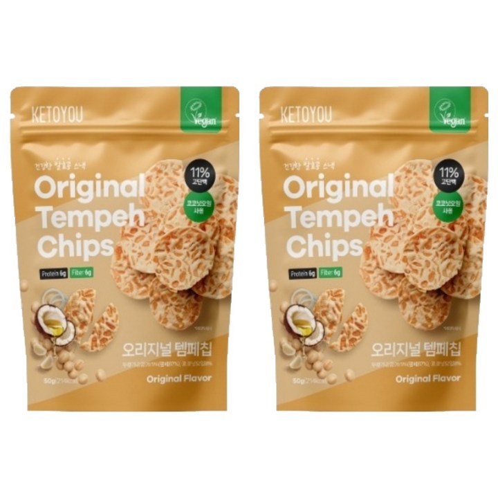 키토유 템페칩 오리지널맛, 2개, 50g