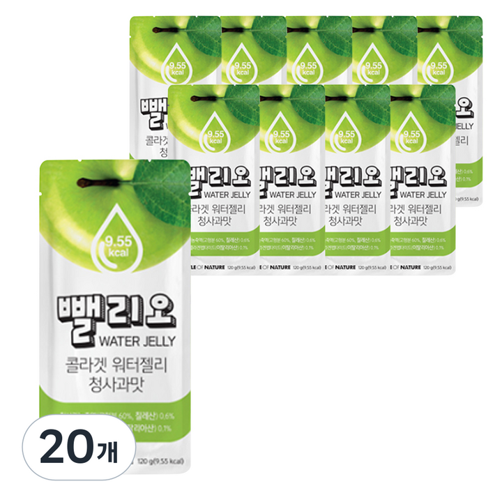 뺄리오 콜라겟 워터젤리 청사과맛, 120g, 20개