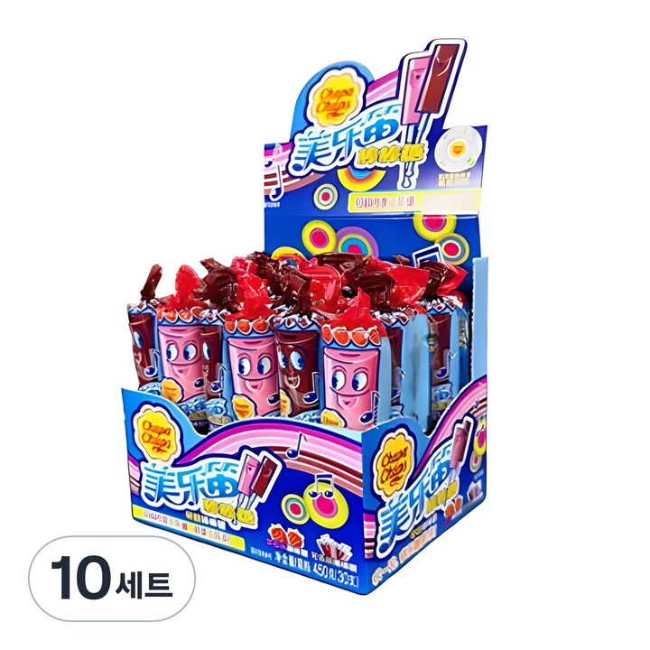 츄파춥스 피리캔디 딸기향 15p + 콜라향 15p 세트, 450g, 10세트
