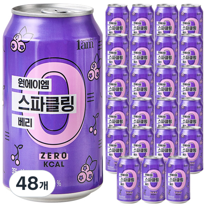 1am 스파클링 베리 탄산수, 355ml, 48개