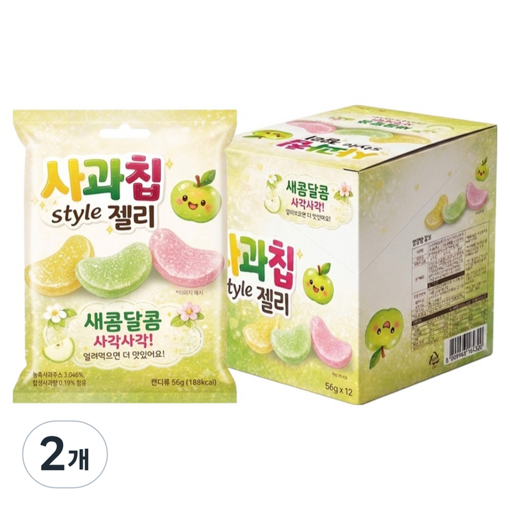 사과칩 스타일 젤리 12p, 2개, 672g