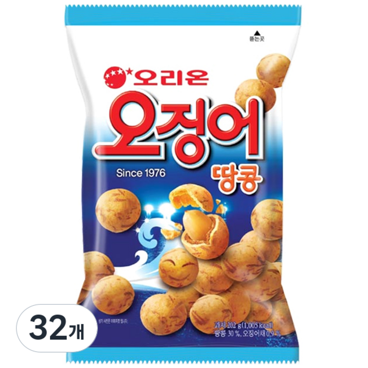 오리온 오징어 땅콩, 202g, 32개