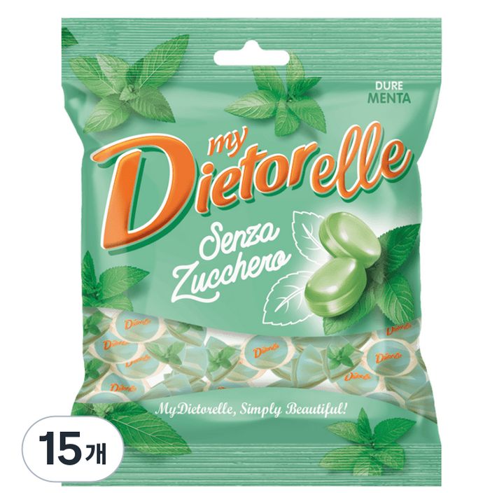 디에토렐레 무설탕 캔디 민트, 70g, 15개