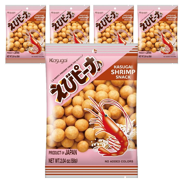 카수가이 에비 피넛 새우과자, 58g, 5개