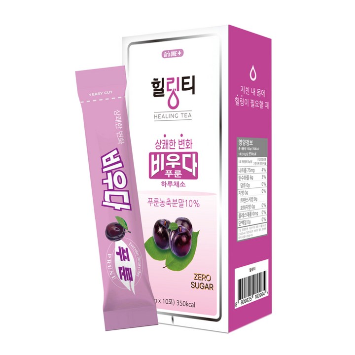 힐링티 상쾌한 변화 비우다 푸룬 하루채소, 10g, 10개
