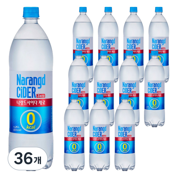 나랑드사이다 제로, 1.25L, 36개