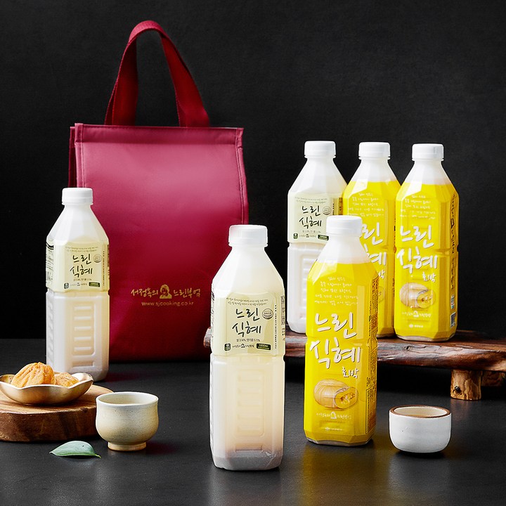 느린부엌 느린식혜 1000ml x 3개입 + 느린식혜 호박 1000ml x 3개입 선물세트 2호, 1세트, 1L