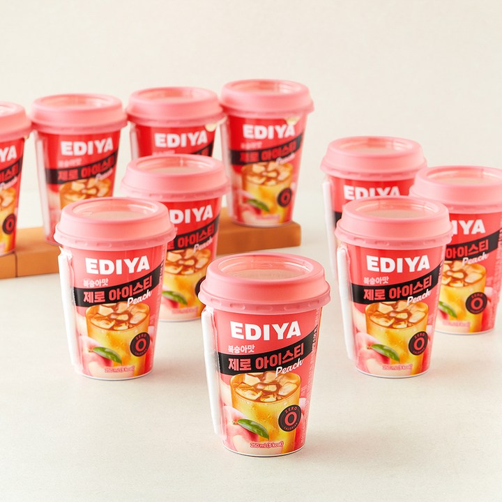 이디야 제로 아이스티 복숭아맛, 10개, 250ml