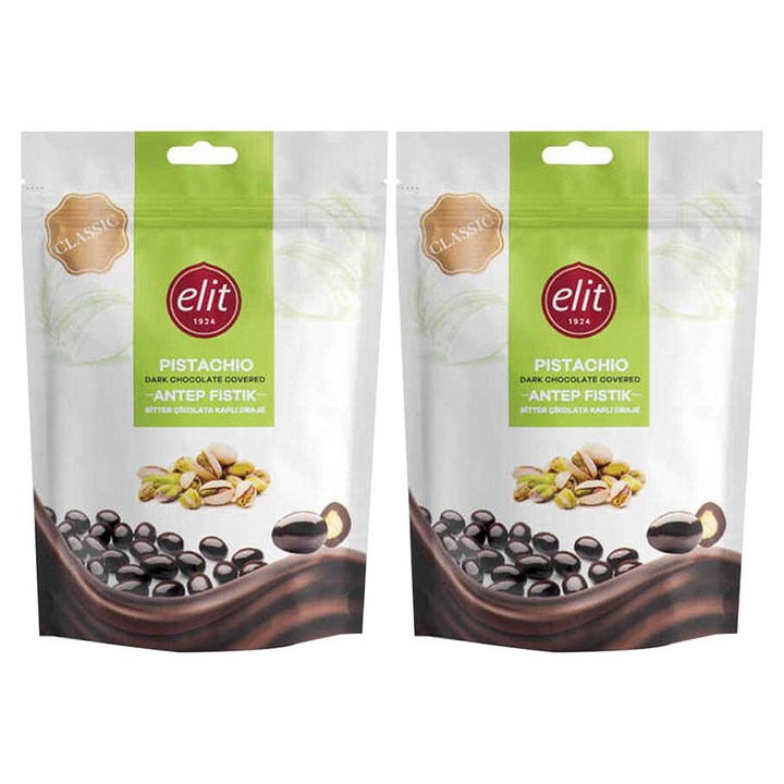 elit 다크초콜릿 커버드 피스타치오, 125g, 2개